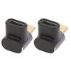 90 Degree USB C Adapter Male To Female 40Gbps 100W Aluminum Alloy USB C Right Angle Adapter for Transmission Charge
