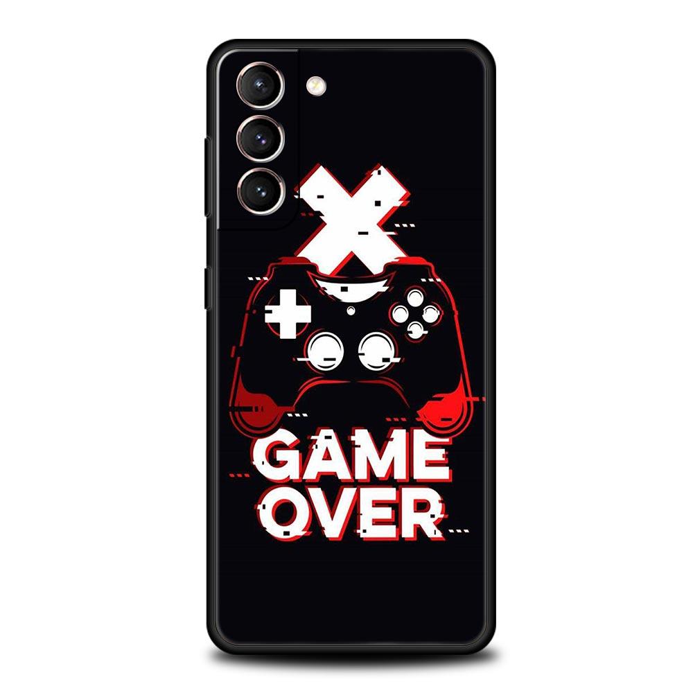 Game Controller Graphic Phone Case For Samsung Galaxy S26 Ultra S25 Plus S24 FE S23 S22 5G S21 S20 Cover Black Soft