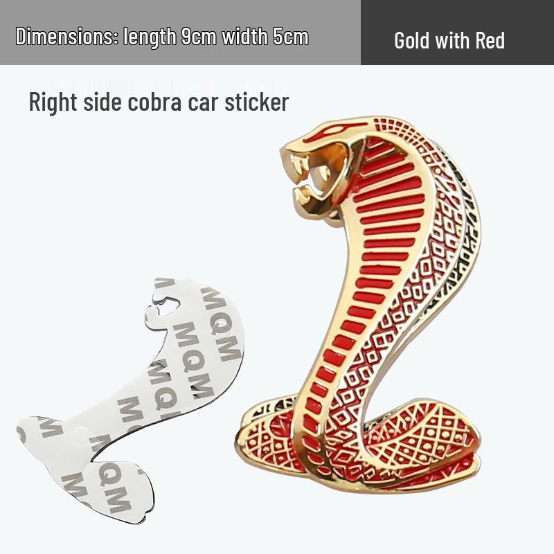 Cobra Snake Metal Grille Emblem for Ford Mustang