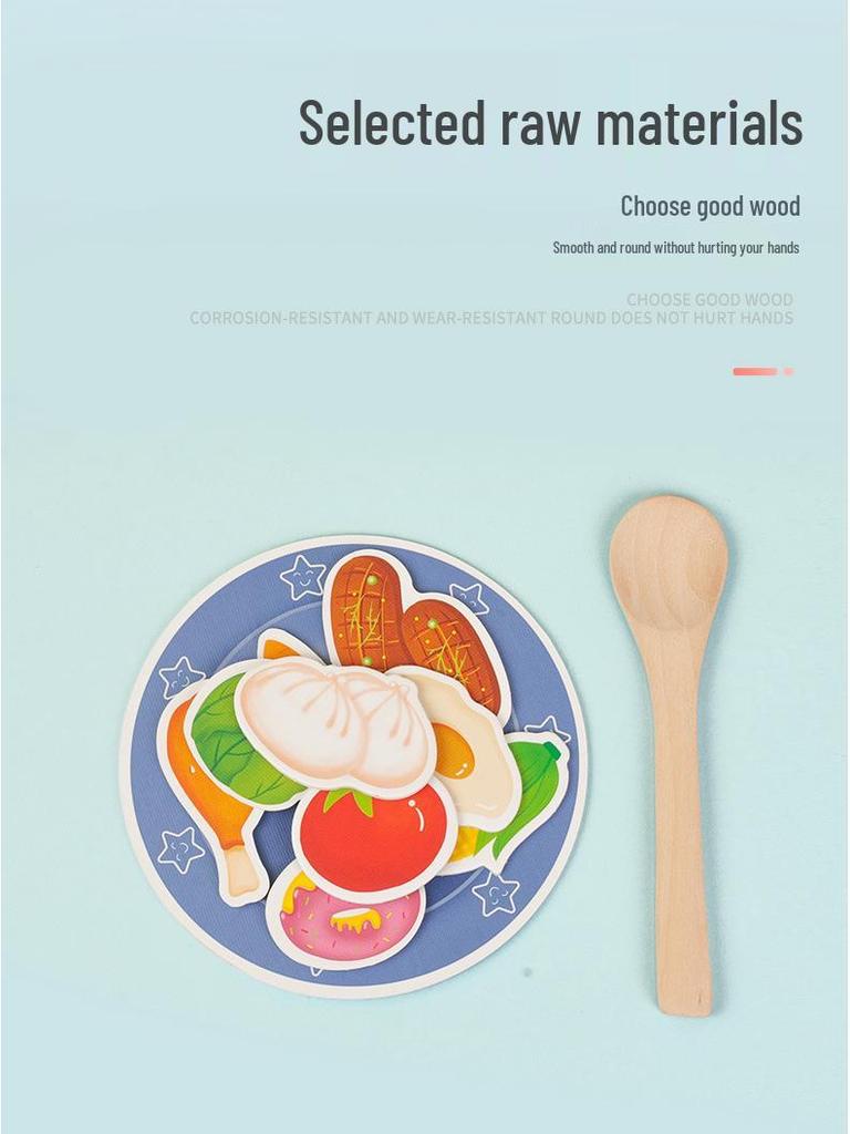 Kleiner Bär Montessori Fütterspiel: Früherziehungsspielzeug mit Essstäbchen & Löffel für Kinder