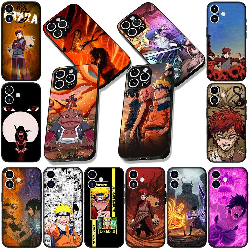 Gaara Uchiha Sasuke Narutos Casing Phone Cover for Apple iPhone 17 16 14 15 Pro Max Plus 15+ 16E XR ProMax Air 16+ Soft Case