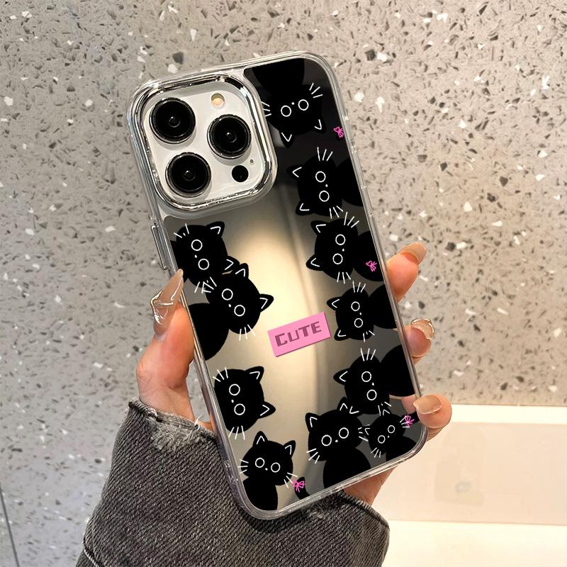 Mobile Phone Cases for iPhone 11 13 XR 15 Pro Max 12 14 Pro Max Case iPhone 16 XS Max Mirror Protective Case Mirror Exquisite Cartoon Waterproof