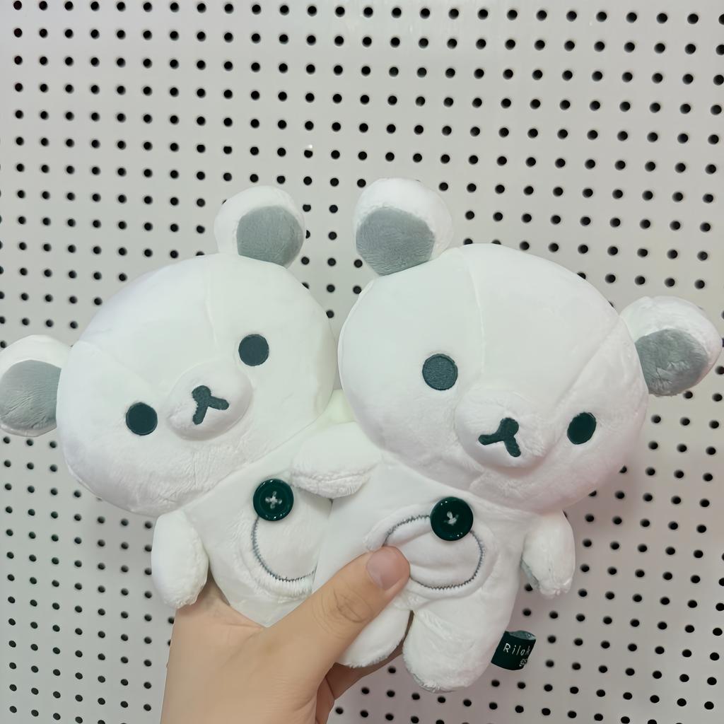 Peluche Classico Rilakkuma Animale Carino Orso Bianco e Nero Bambola di Pezza Peluche Kuma Arredamento Kawaii per la Stanza Giocattoli Regalo di Natale Per Bambini