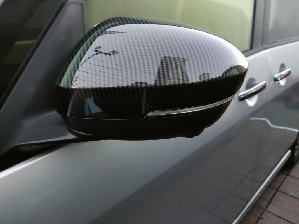 FUKUARE Door Mirror Carbon Fiber Style for Serena C28 Mirror/Side Covers, Black,