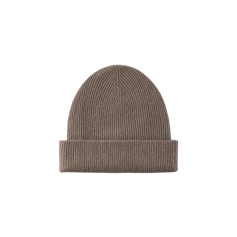 Premium Korean-Style Women's 100% Wool Knit Hat, Thickened for Warmth, Perfect for Autumn and Winter