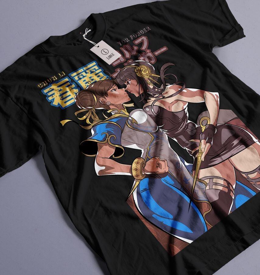 Chun Li T-shirt Street Fighter vs King Of Fighters Snk Anime Gift Shirt All Size
