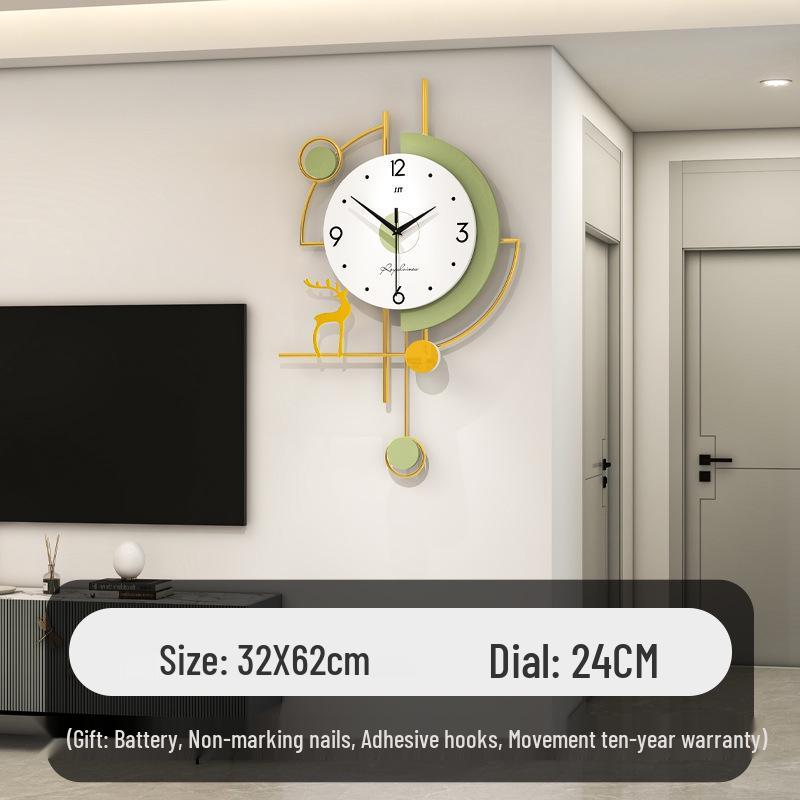 Elegant Cream Style Silent Wall Clock for Modern Living Room Decoration