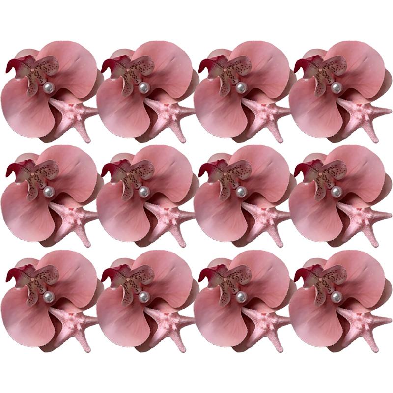 Romantic Phalaenopsis Starfish Hair Clips Female Korean Summer Beach Resort Duckbill Clip Hair Accessories
