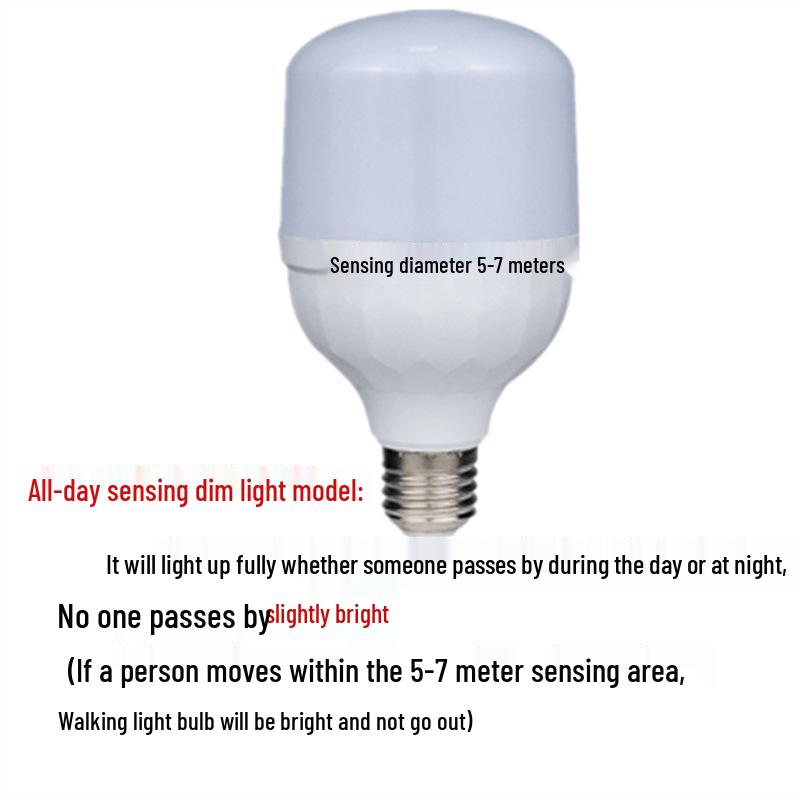 Intelligente LED-Glühbirne mit Radarsensor, hohe Helligkeit, für Flure, Treppenhäuser und Garagen