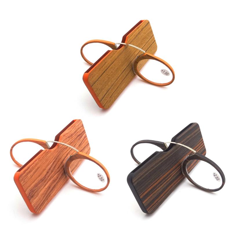 Frameless Magnifying Nose Clip Presbyopic Glasses Unisex Portable No Arm Reading Glasses Ultralight with Box +1.0 To +3.5