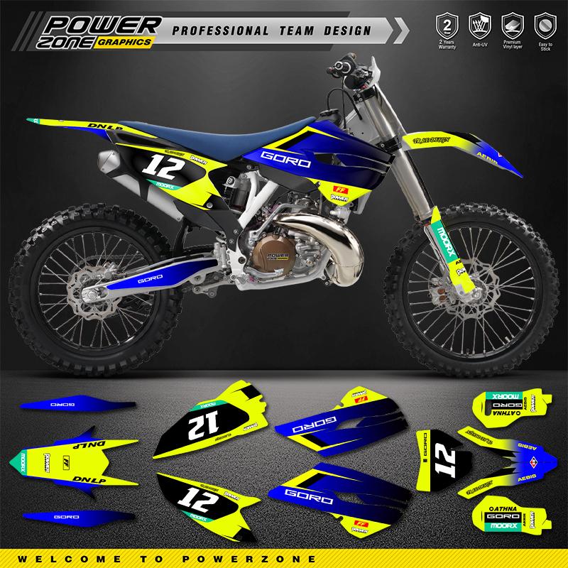 PowerZone Custom Background Graphics Decals Stickers Kit For Husqvarna 2014 2015 2016 TE FE 2014-2015 TC FC 125-450CC
