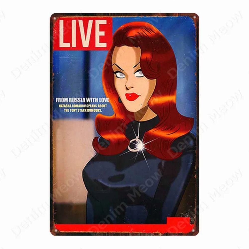 Russian Text Vintage Poster Girls Metal Tin Sign Home Bar Decor