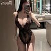 Sexy Lingerie Sexy Lace Perspective Onesie Passion Suit Suspender Pajamas Hot Free Women 6679