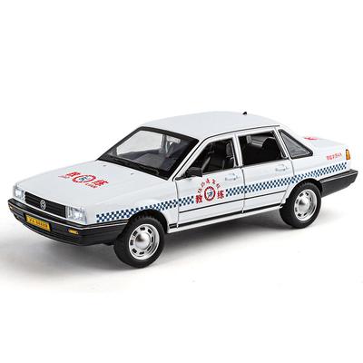 1/24 Santana Police Alloy Car Model Sound and Light Pull Back Children's Toy Collectibles Birthday Gift