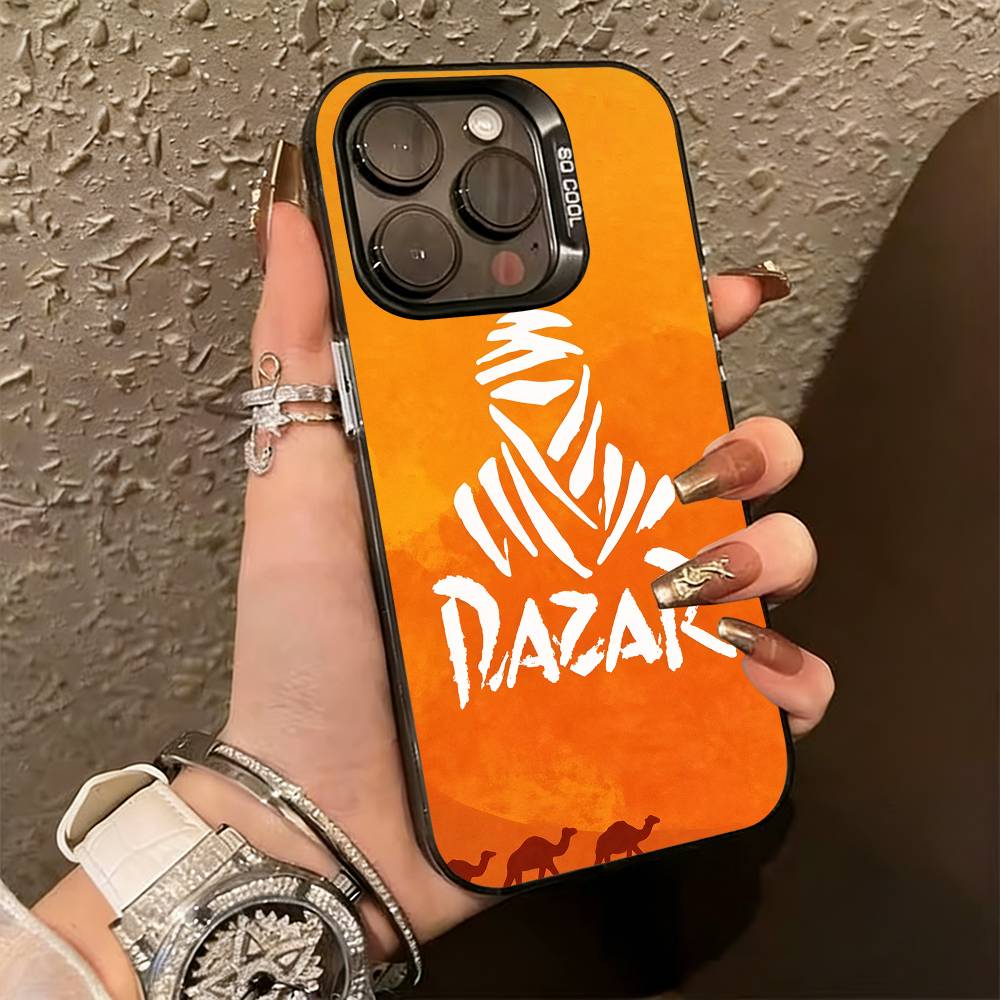 R-rally D-dakar Logo Handyhülle Für iPhone 17,16,15,14,13,12,11 Plus,Pro Max,XS,Bunte Silberne Handyhülle Funda Cover