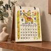 Warm Color Aesthetic Calendar 2027 Sheep Doodle Desk Calendar, Cute Animal Illustration Monthly Record Keeping Book Planner with Vintage Paper,