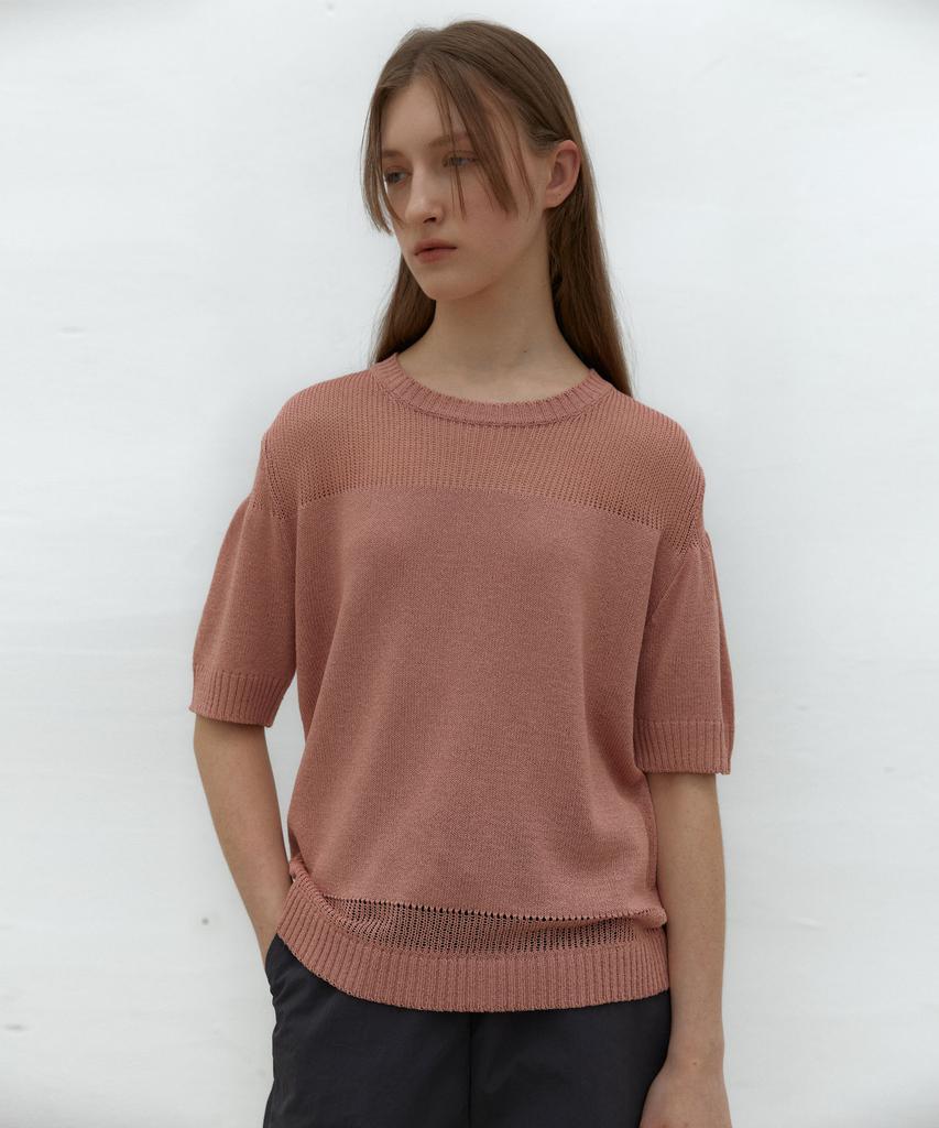 38COMEONCOMMON 21Sr Sand Half Knit (Flamingo)