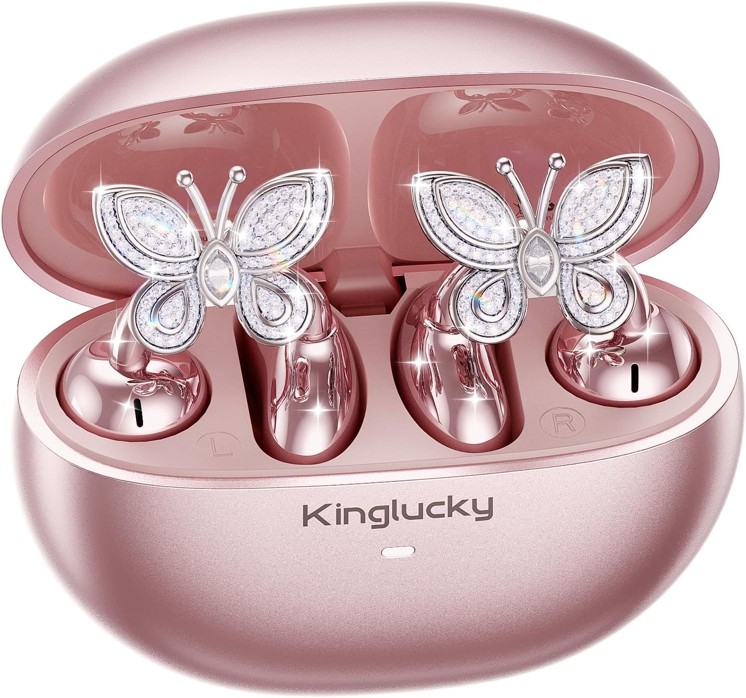 

Kinglucky Ear Cuff Earphones, Sound Leak-Proof, Bluetooth 5.4, Open-Ear, Stylish, with Detachable Earrings, IPX5 Waterproof, 50 Hours of Playtime,