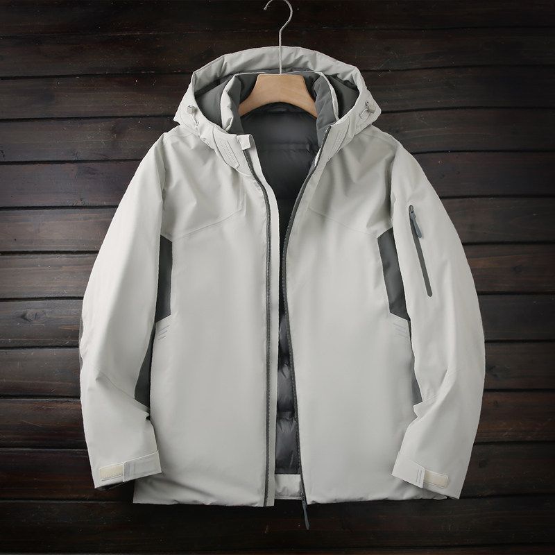 Thick High Fluffy Large Size Foreign Trade Tail Goods Men's Outdoor Windproof Cold-Resistant Warm Hood Down jacket Outerwear