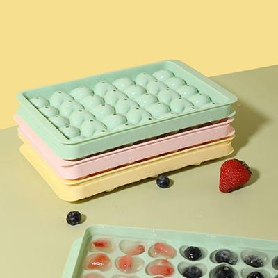 35 Holes Silicone Ice Cube Mold Heart Shape Ice Tray Frozen Ice Mold Ice Box With Lid Kitchen Tools Accessories
