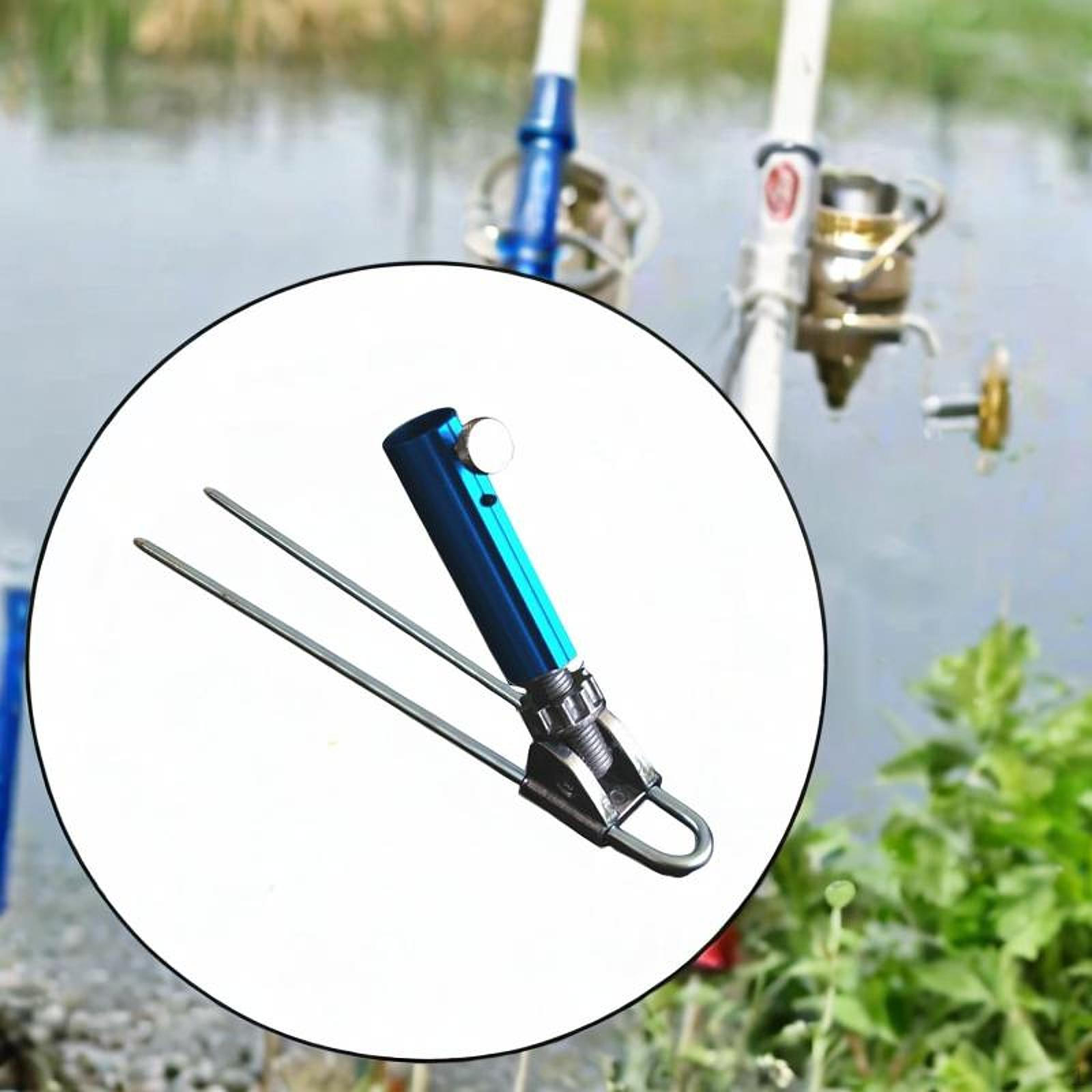 

Держатель для удочки для рыбалки на берегу, опора для удочки на земле, регулируемая трубка диаметром 2,3 см, 180 градусов синий