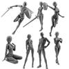 Gnallang Drawing 30 Movable Joints by Professional Manga Muscular Drawing Sketching Male and Female Gray Figure, [Recommended Artists] Body, Practice,