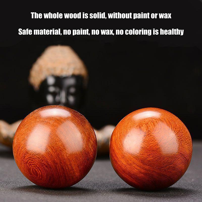 Rosewood Baoding Balls New Chinese Hand Exercise Massage Stress Balls Antique Wooden Health Therapy For Rehabilitation Desk