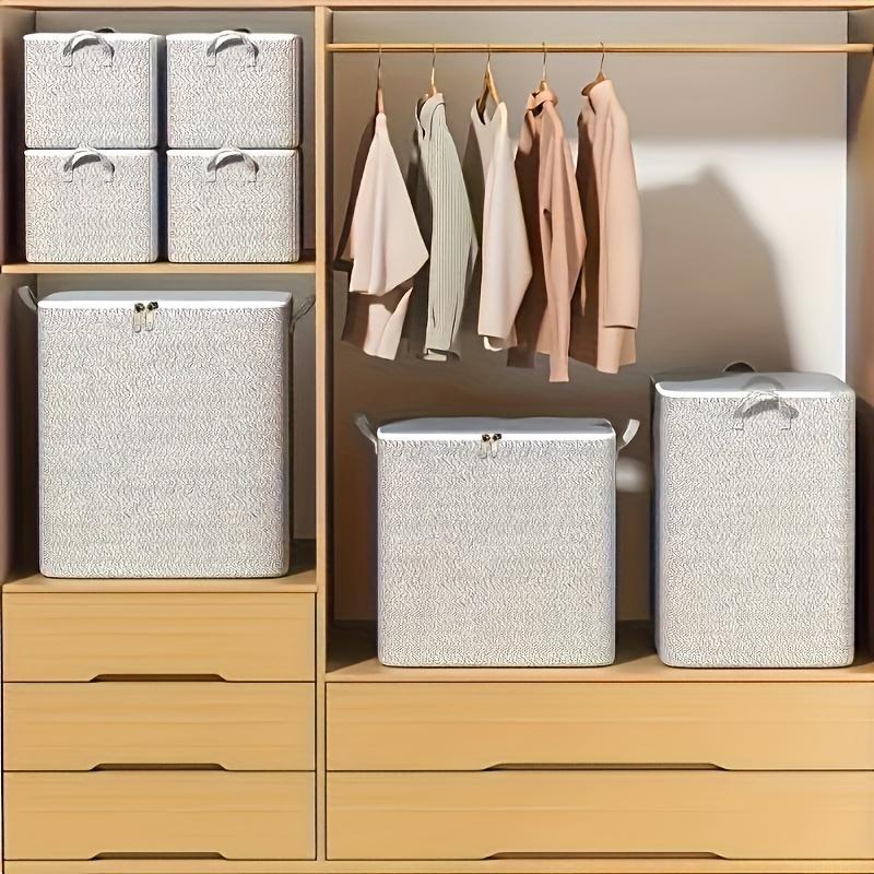 Spacious Waterproof Storage Box Cover - Durable Non-woven Fabric Organizer for Clothes, Blankets, and Other Items