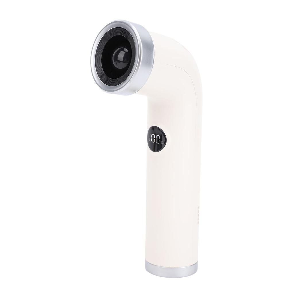 Handheld Bladeless Fan Type C Rechargeable Digital Display Small Portable Cooling for Travel Outdoor Use Apricot Color