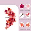 1/2Pcs Artificial Flower with Leaves 12 Fork UV Resistant Fake Plastic Flower Home Table Centerpiece Indoor Outdoor Faux Bloom Decoration