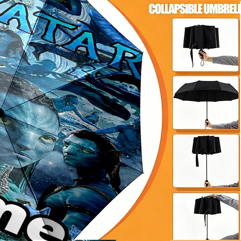 Parapluie Personnalisé avec Avatar Imprimé, Ouverture/Fermeture Automatique, Structure Robuste à 8 Baleines, Utilisation Quotidienne, Camping, Randonnée, Cadeau d'Anniversaire