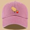 Humorous Potato Chip Printed Baseball Cap, Casual Outdoor Hat Suitable for Holiday Parties, Birthdays, Friends, Cartoon Design
