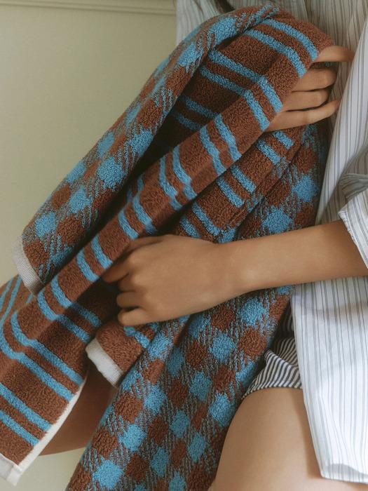 WOLA 3P Reversible 40-Count Towel 210g Blue Camel Stripe 1P+Stripe 1P+Stripe 1P