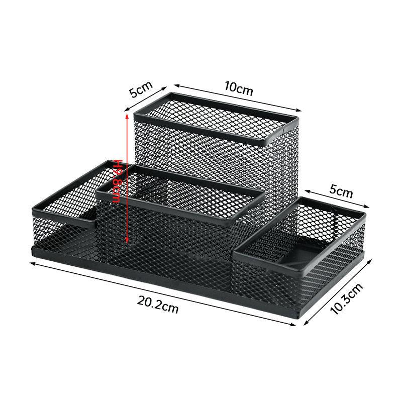 Creative Iron Large-capacity Pen Container Office Desktop Multifunctional Organizer Student Desktop Metal Storage Pen Container