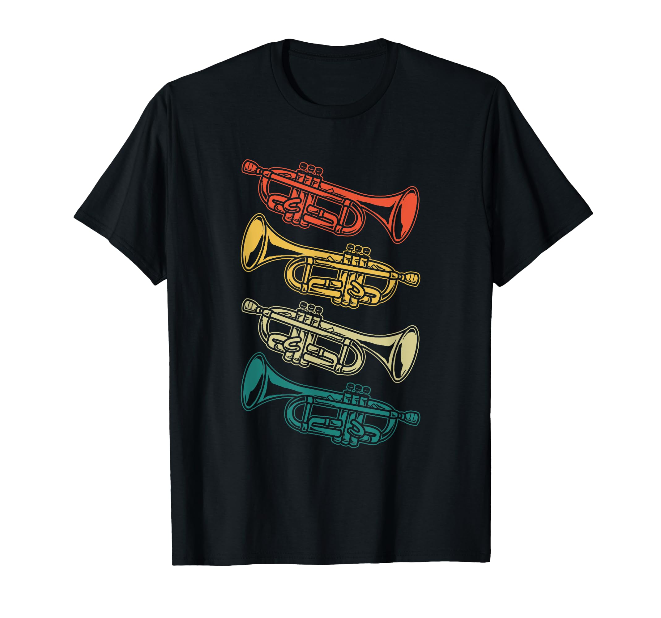 

Retro Trumpet Instrument Gift Vintage Music Trumpet T-Shirt чорний