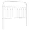 VidaXL Tête de lit métal blanc 100 cm, tête de lit en métal, tête de lit haute, tête de lit pour lit simple, tête de lit 376679