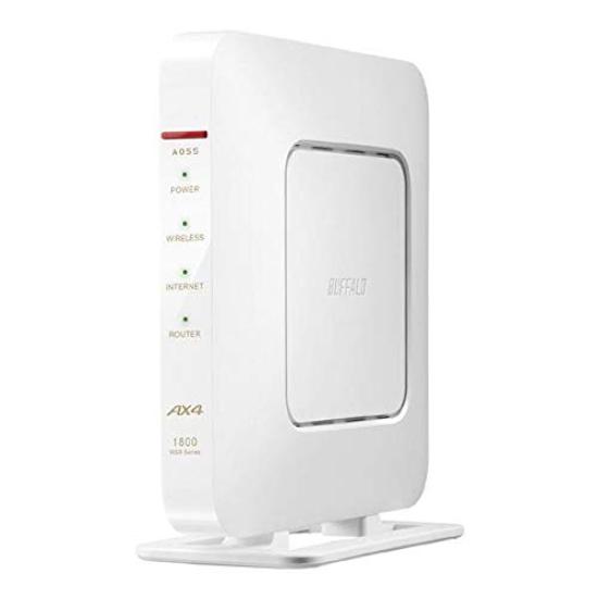 BUFFALO Wireless LAN Entry Model 6 5GHz Router, (Wi-Fi (11ax) Compatible, 2.4GHz, Frequency, White) WSR-1800AX4-WH