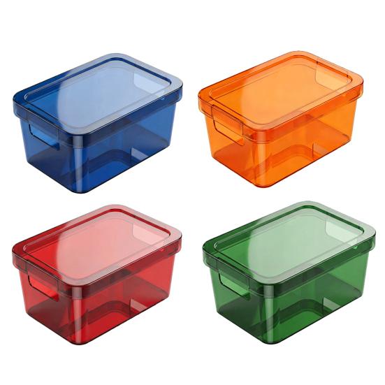 Feuchtigkeitsgeschützte Aufbewahrungsbox mit Deckeldesign Klare Sicht Stapelbarer Organizer Langlebiger Kunststoffbehälter für Zuhause