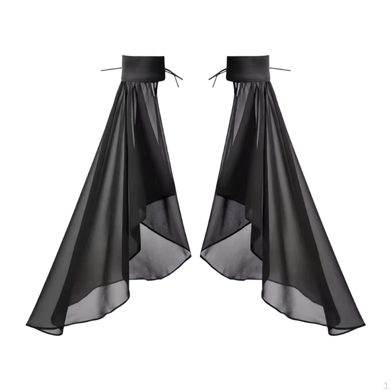 

Съемные рукава из тюля для свадеб и мероприятий на Хэллоуин чёрный