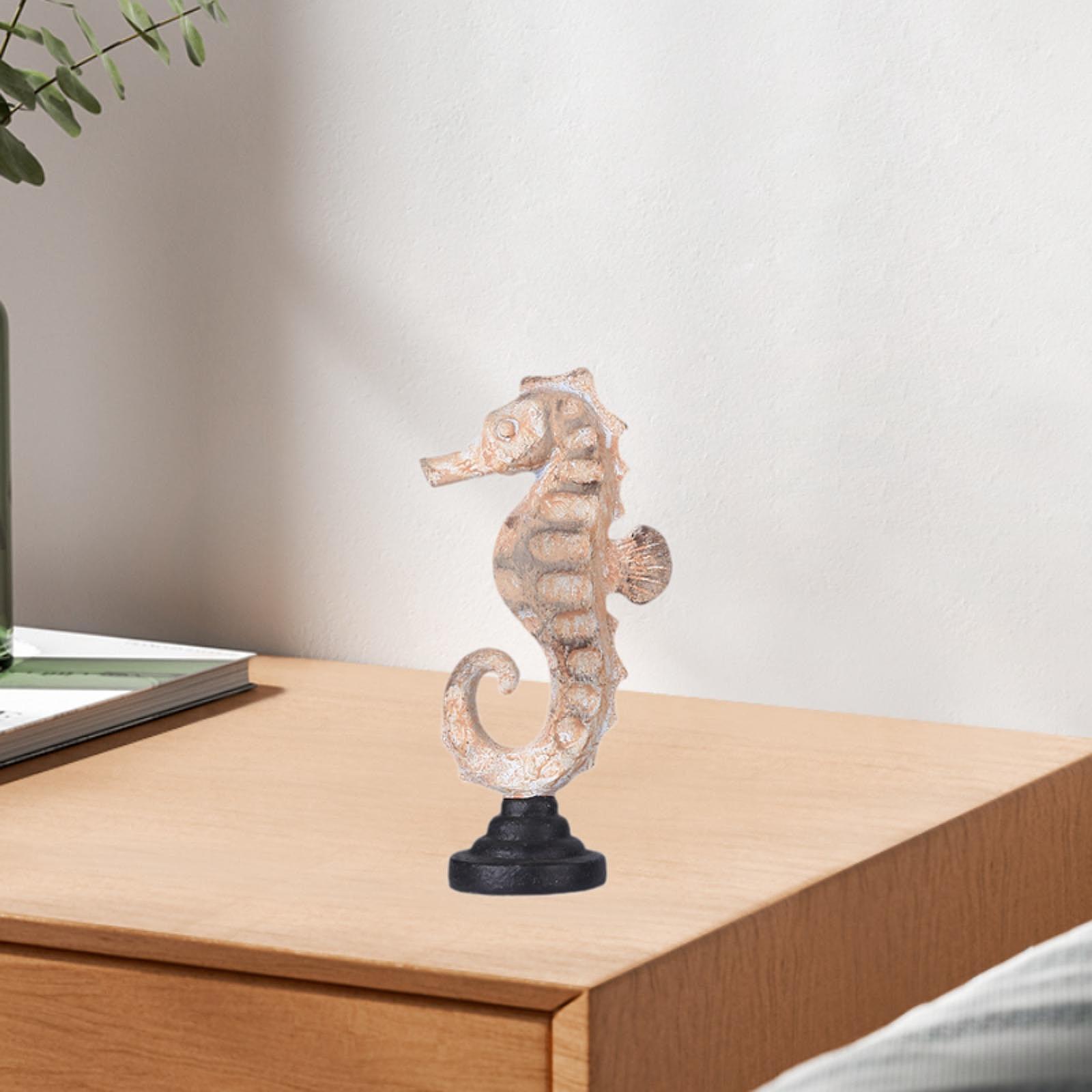 

Seahorse Collectible Collection for Home Decor Crafts Hippocampus Sculpture for Fireplace Bookshelf Cabinet Housewarming Desktop 13 x 8 x 26.5 cm