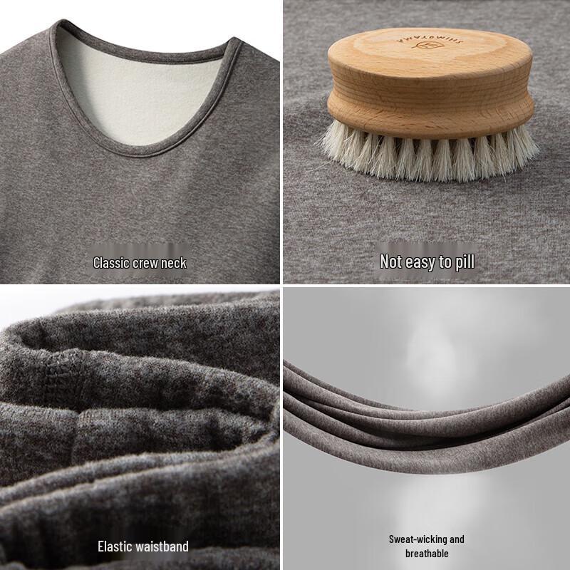 Men's Thickened Cashmere Silk Blend Thermal Underwear Set