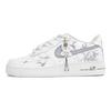Nike Air Force 1 Coverage Impact Resistance Low top Skateboard Shoes Unisex White Gray CW2288-111(Team113-S-BOX)