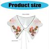 Elegant Half Shirt Collar Embroidered Flower Collar Beads Flower Lapel Half Shirt Collar Chinese Aesthetics