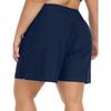 CHARMLEAKS Plus Size Swim Shorts for Women High Waisted Board Shorts Tankini Swimsuit Bottom with Pockets