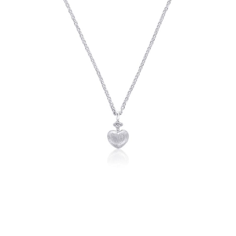 TOU [Exclusive][Silver 925] NC034 Matte Mini Heart Necklace