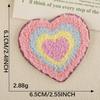Chenille Heart & Flower Embroidery Patch with Adhesive Backing