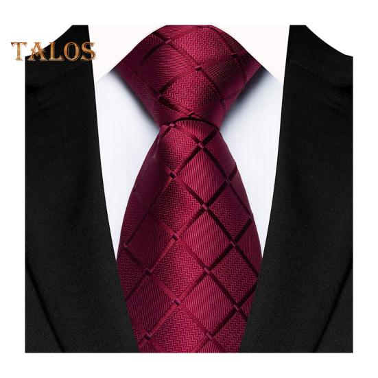 

Деловой галстук с квадратным геометрическим узором, однотонный, гладкий атласный, деловой галстук, повседневный галстук, уличные мероприятия, свадьбы, аксессуары вино красного