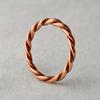 Pure Copper Twisted Rope Ring, Minimalist Braided Copper Band, Handmade Arthritis Ring