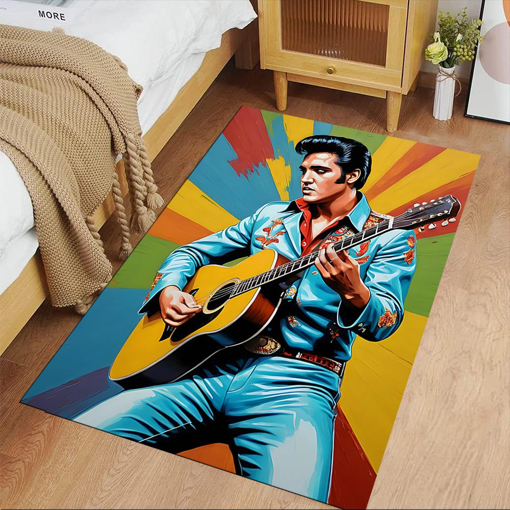 Elvis Presley Carpet Suitable for Decorate room Living Rooms Balcony Foyer Anti-slip Rug Office home decor Perfect Birthday/Christmas Gift Idea