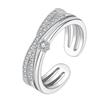 Copper Simple Fine 5A Zircon Classics Rings For Women Cassic Wedding Engagement Wedding Bands Fine Jewelry Gift